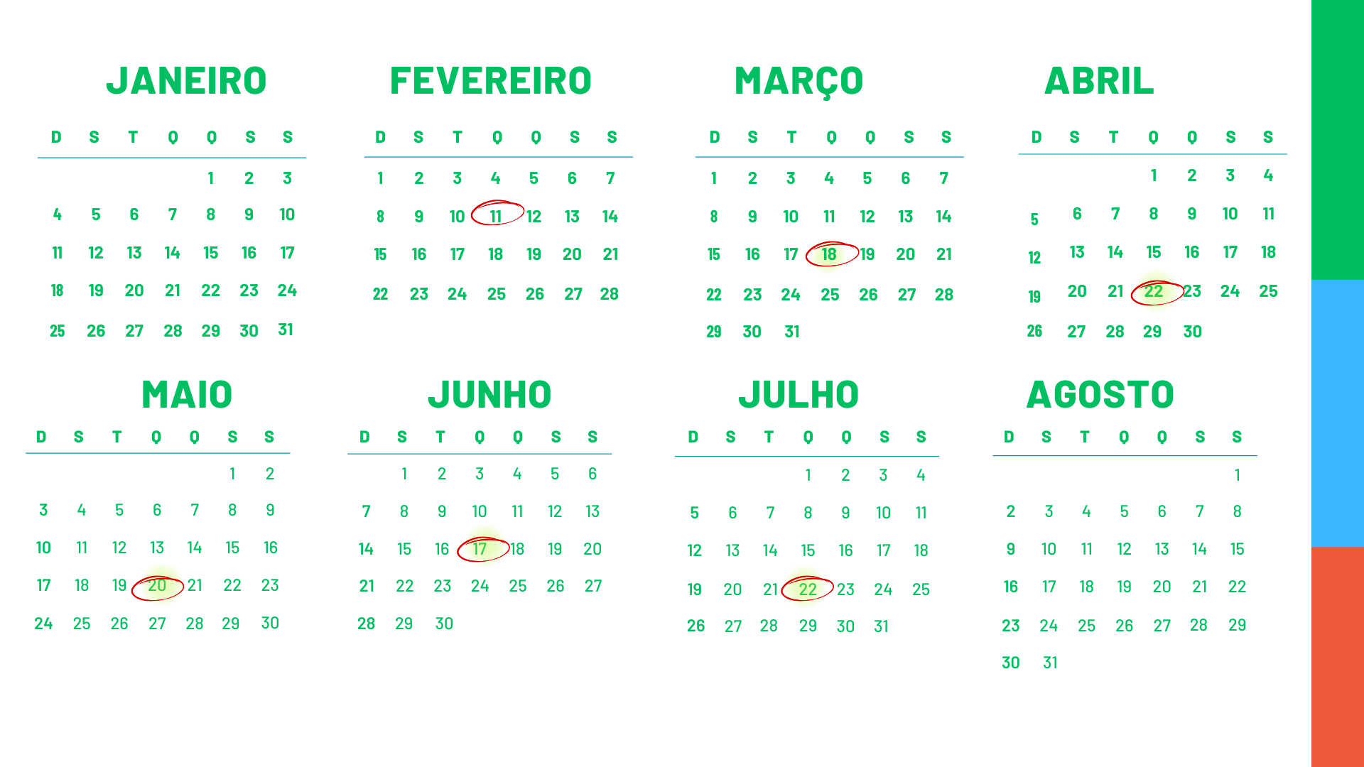Calendário 2026 Moderno Azul e Amarelo 1
