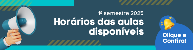 Horários das aulas disponíveis. Clique aqui e confira! 