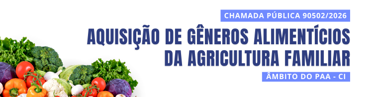 Aquisição de gêneros alimentícios da agricultura familiar, no âmbito do PAA - CI