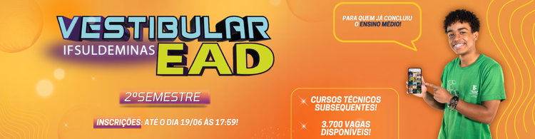 Disponível inscrições para o Vestibular EaD - 2026/2º!