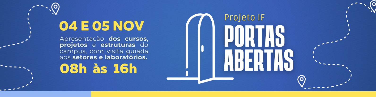 Inscrições para o IF de Portas Abertas - Campus Machado - 04 e 05/11