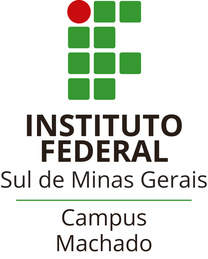 Logotipo do Campus Machado em aplicações vertical